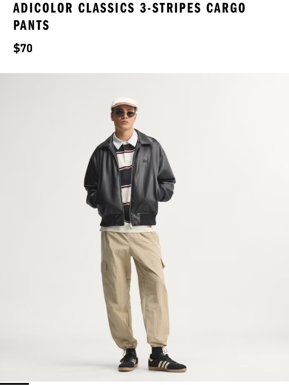 Adidas Men's ADICOLOR CLASSICS 3-STRIPES CARGO PANTS XL